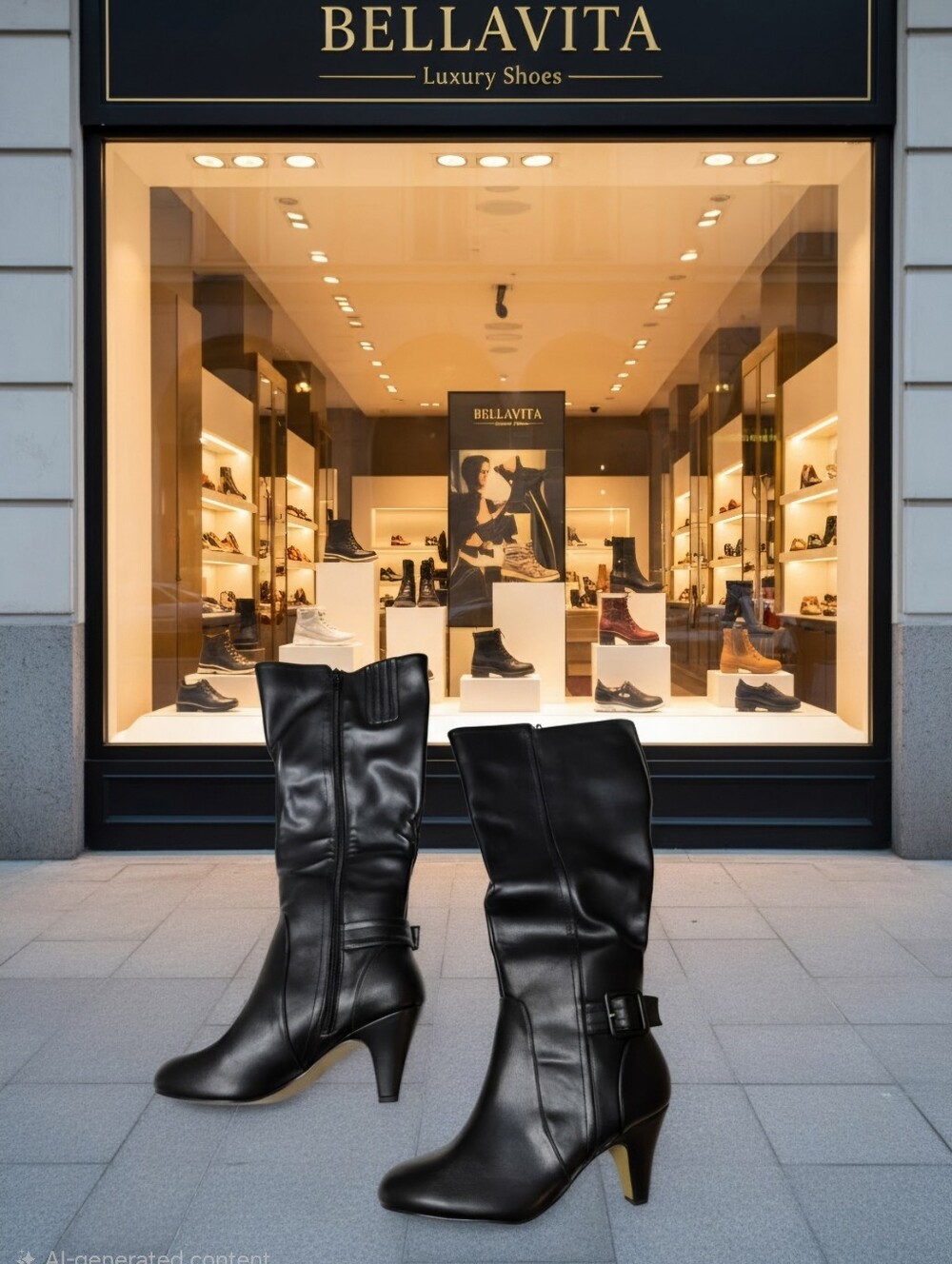 Bella Vita Troy II High Boots Black Women's Sz 11 Wide New